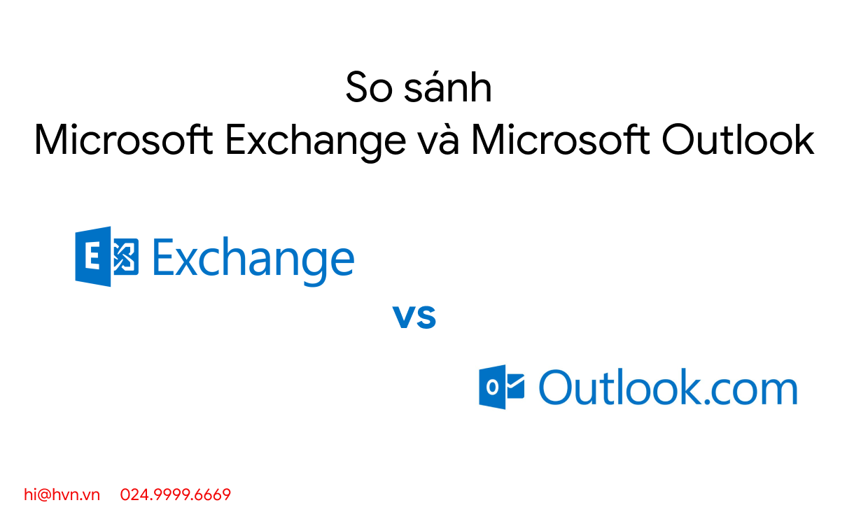 so sanh microsoft exchange vs microsoft outlook