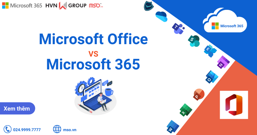 So sánh Microsoft Office và Microsoft 365