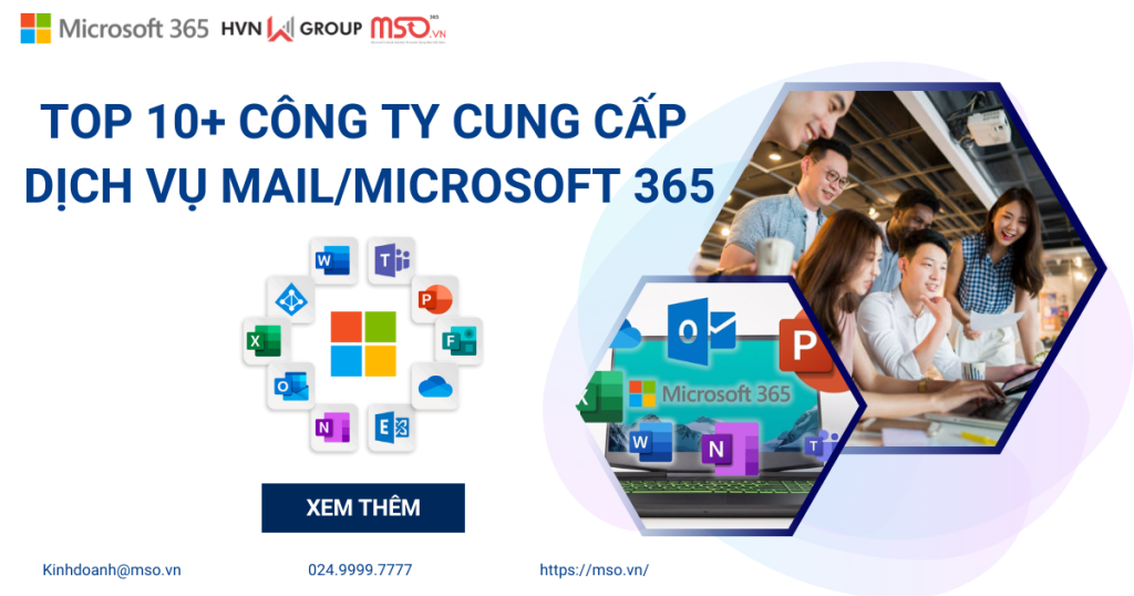 top 10+ công ty cung cấp dịch vụ mail/microsoft 365