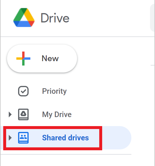 chọn shared drives