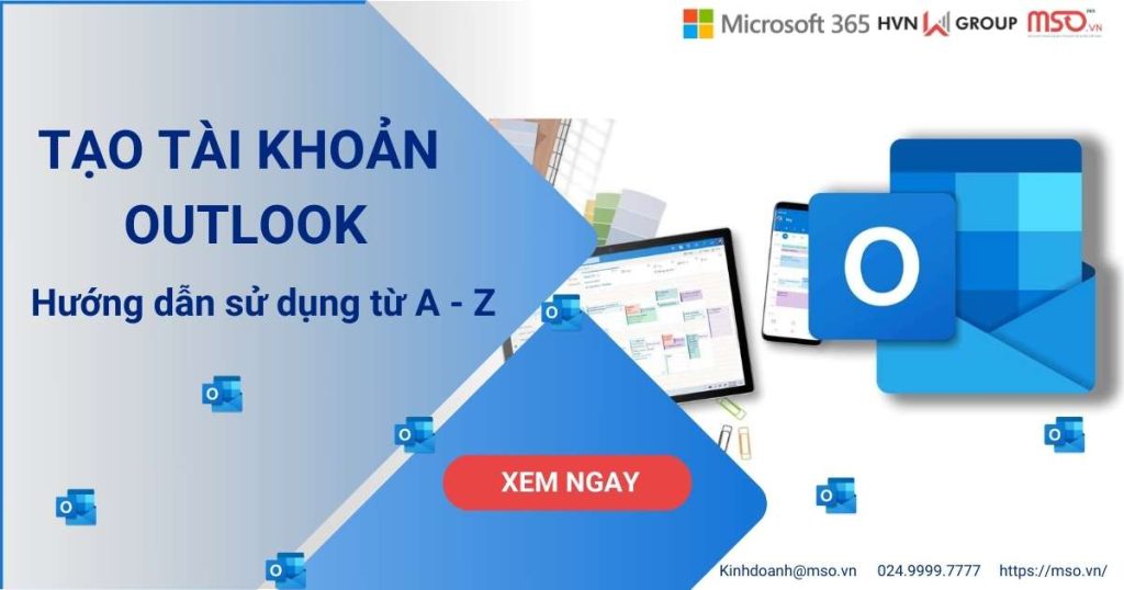 tạo tài khoản outlook