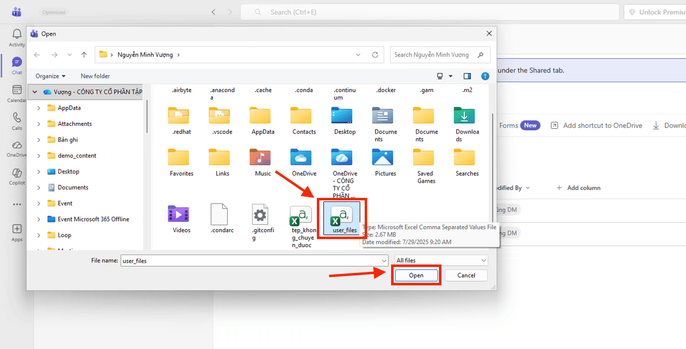 Cách nộp bài trên Teams qua tính năng "Shared"