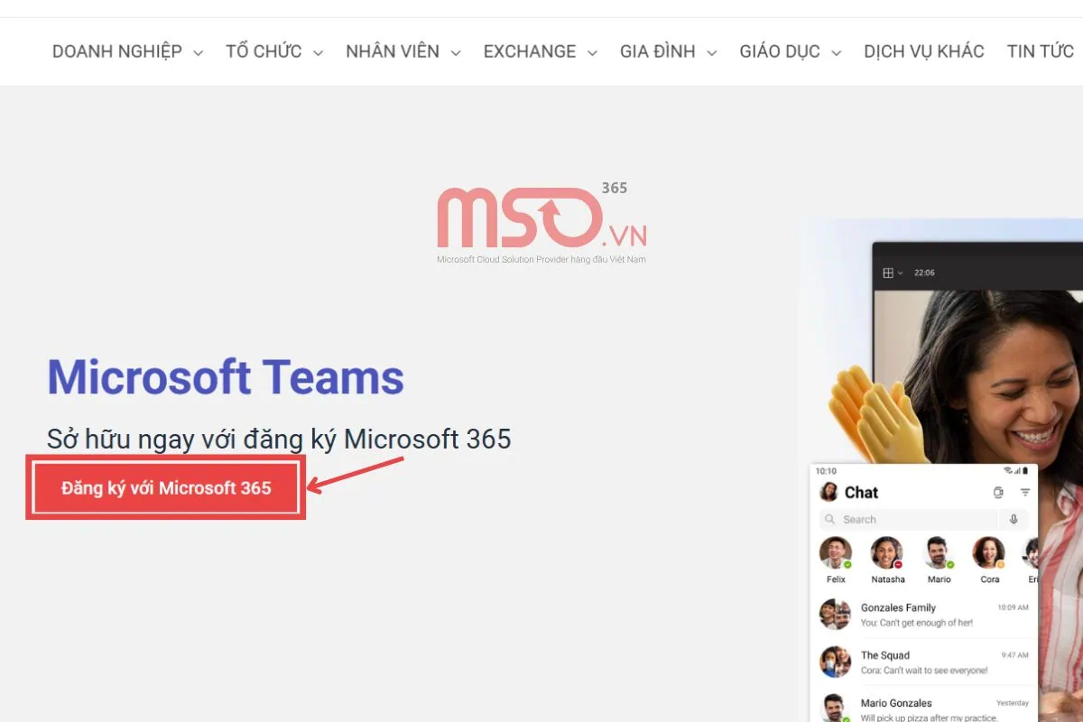 Hướng dẫn đăng ký Microsoft Teams bản quyền