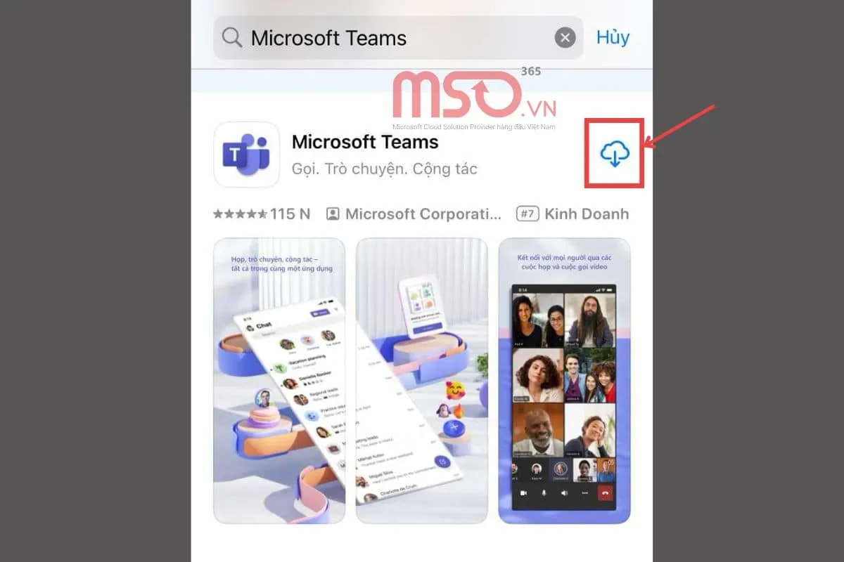 Cách tải phần mềm Microsoft Teams cho điện thoại di động