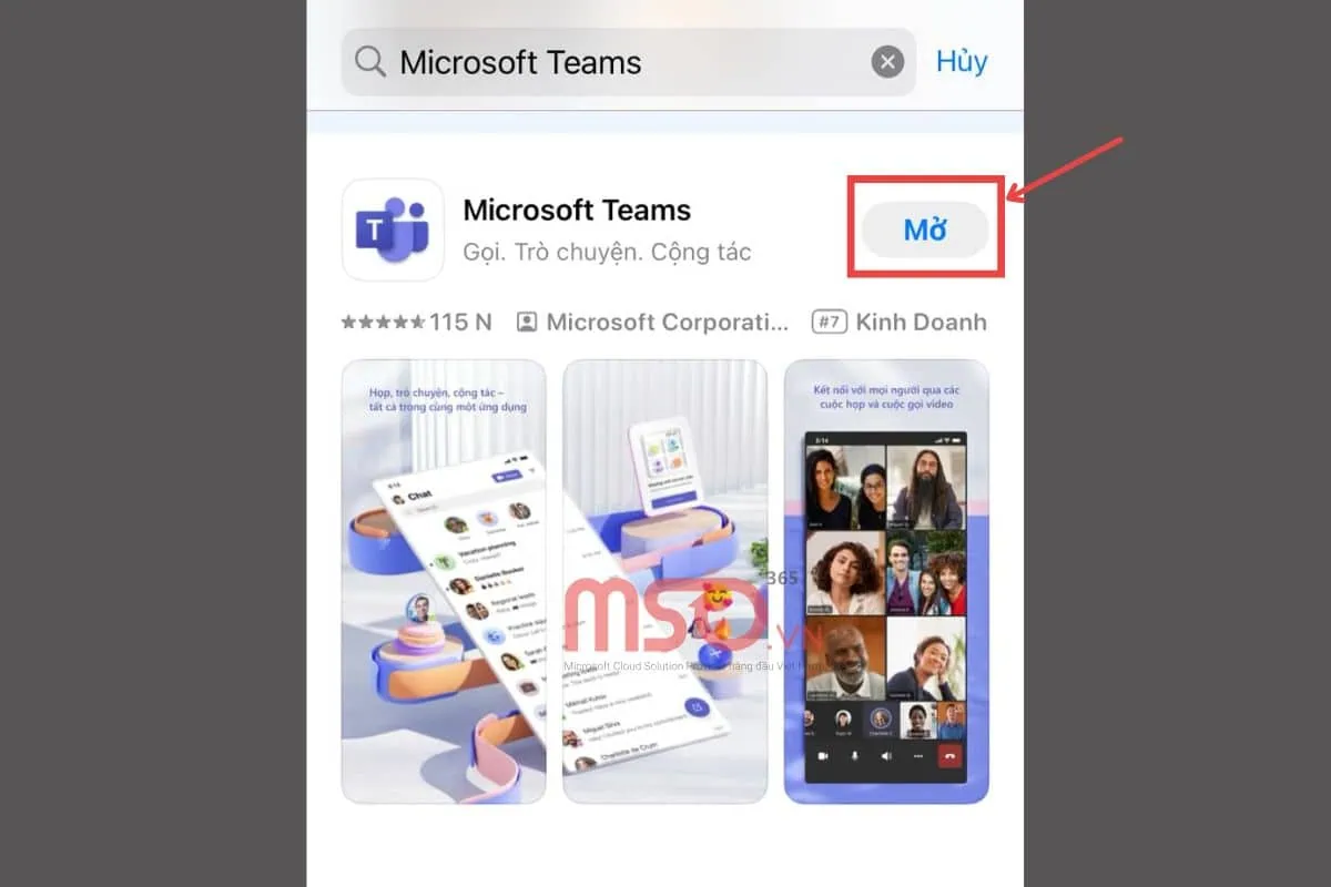 Cách tải phần mềm Microsoft Teams cho điện thoại di động