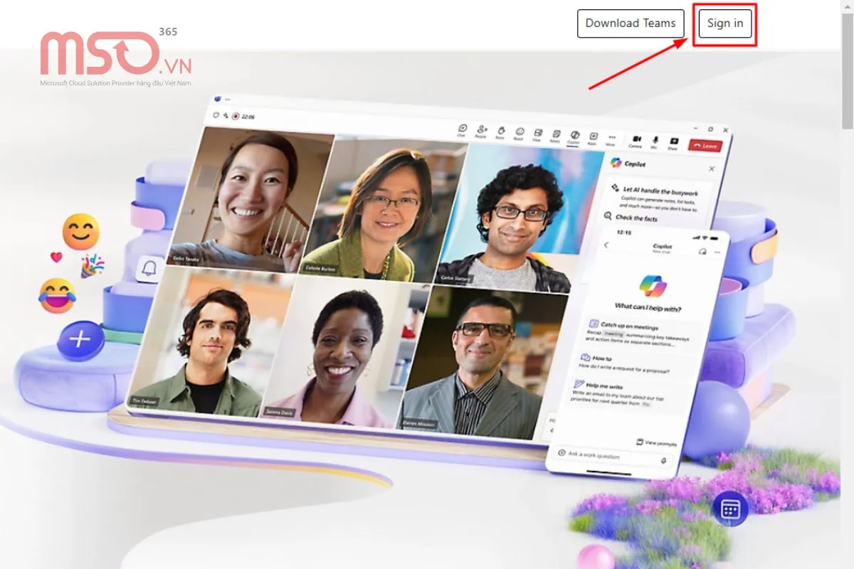 Cách đăng nhập Microsoft Teams trên máy tính với trình duyệt Web