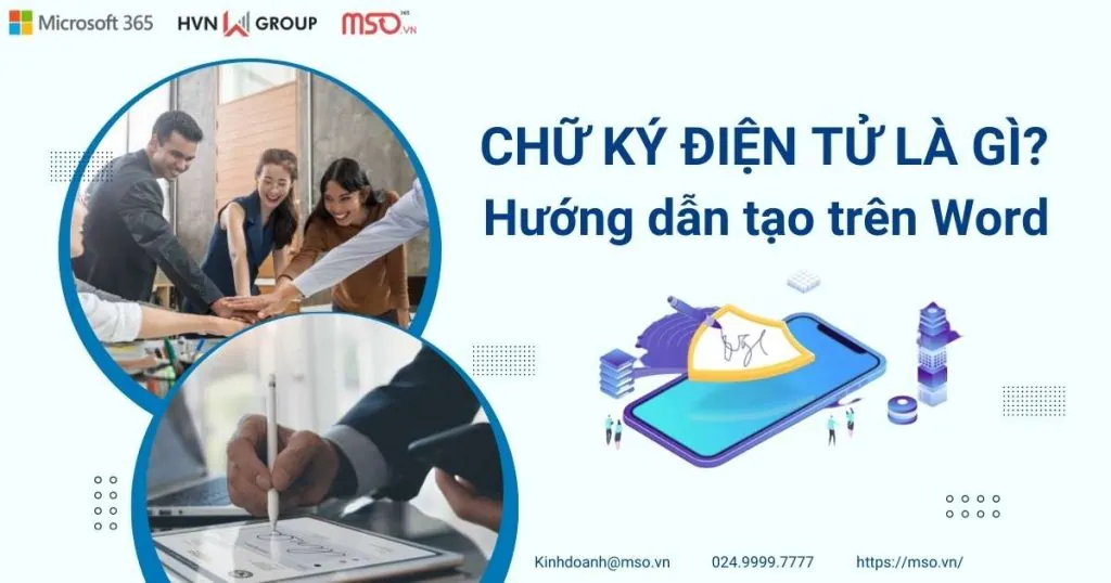 chữ ký điện tử và cách tạo trên word