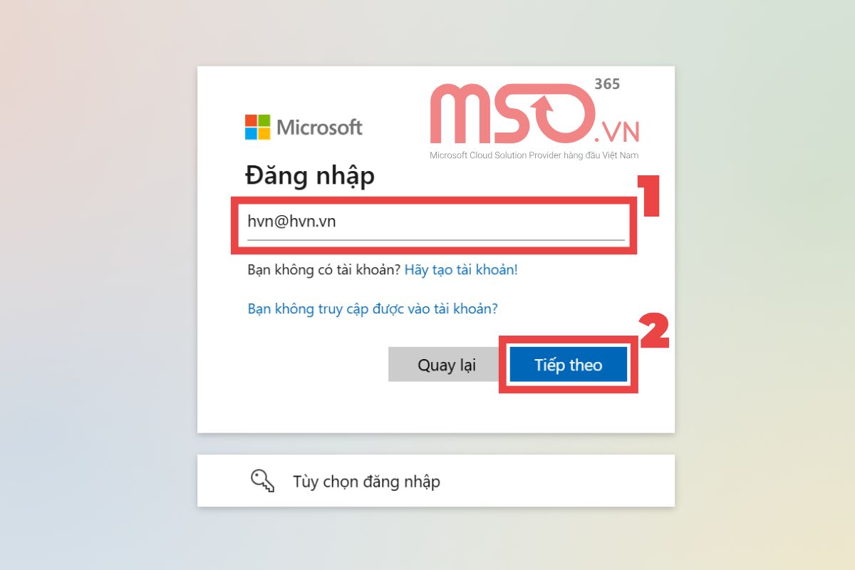 Hướng dẫn chi tiết 02 cách đăng nhập Office 365 trên máy tính