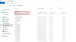 Truy cập thư mục chứa file cài đặt