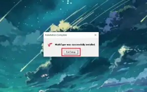 Hoàn tất cài đặt