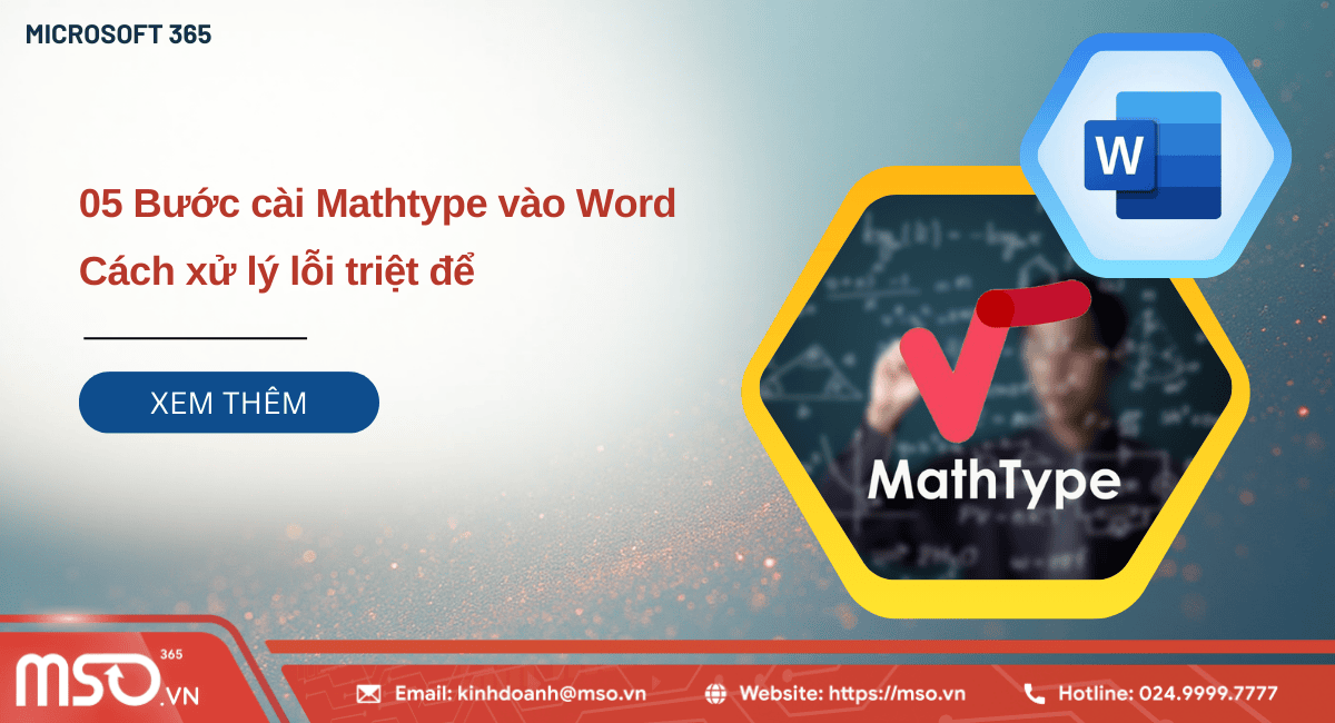Cách tải & cài Mathtype vào Word gõ ký hiệu toán học từ A-Z