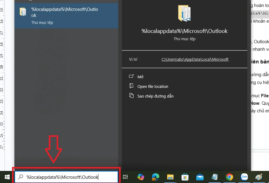 Xây dựng lại tệp dữ liệu trong Outlook (.ost)