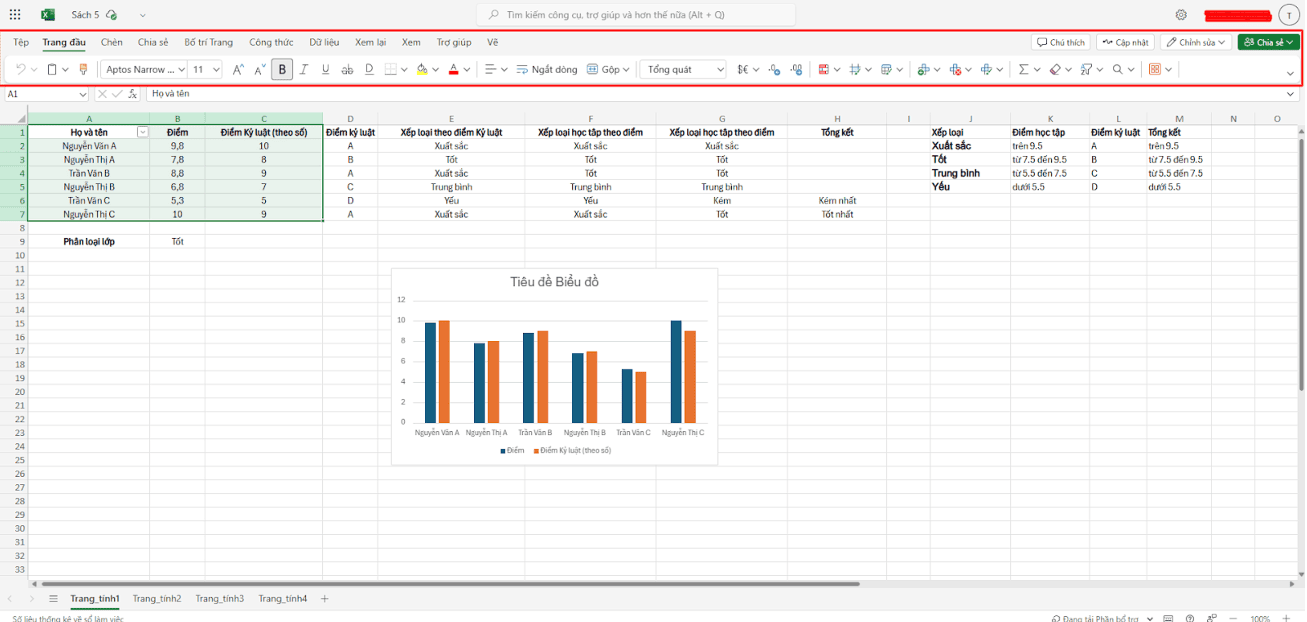 Cách sử dụng Microsoft Excel online