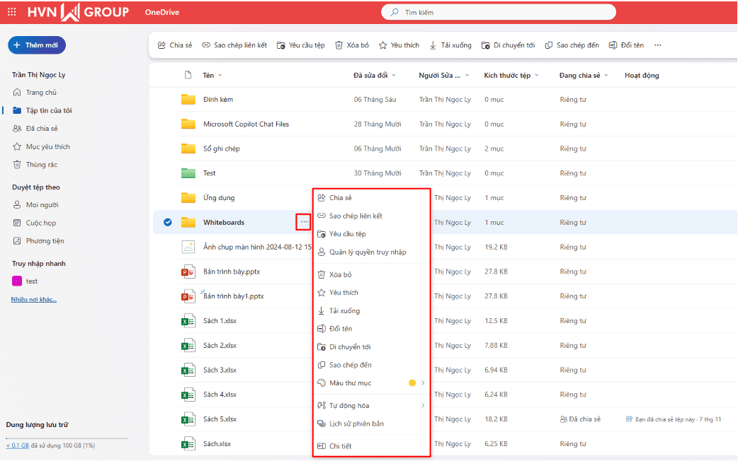 Cách sử dụng OneDrive online 365