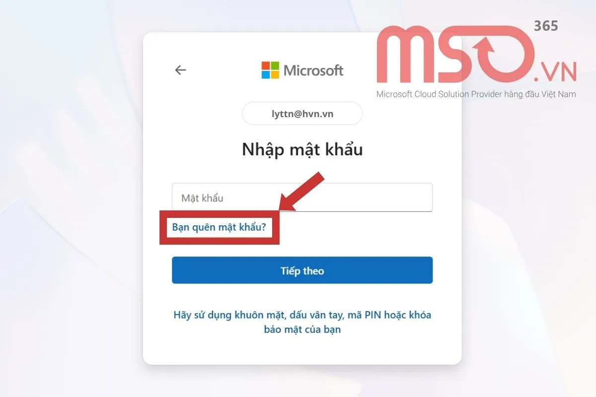 Cách đổi mật khẩu Microsoft khi đã quên mật khẩu