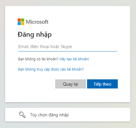Hướng dẫn đăng nhập vào Microsoft Office online