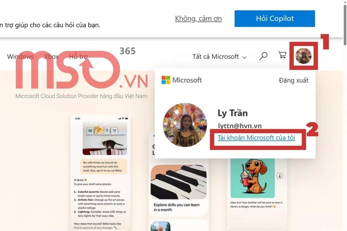 Cách đổi mật khẩu Microsoft từ trình duyệt web