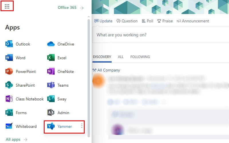 Hướng dẫn đăng nhập vào ứng dụng Yammer