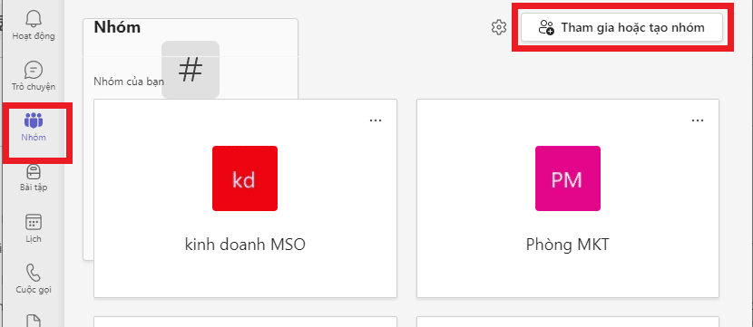 Cách sử dụng Teams online