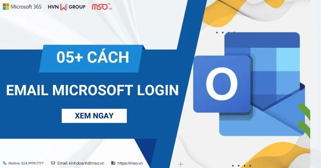 05 cách email microsoft login