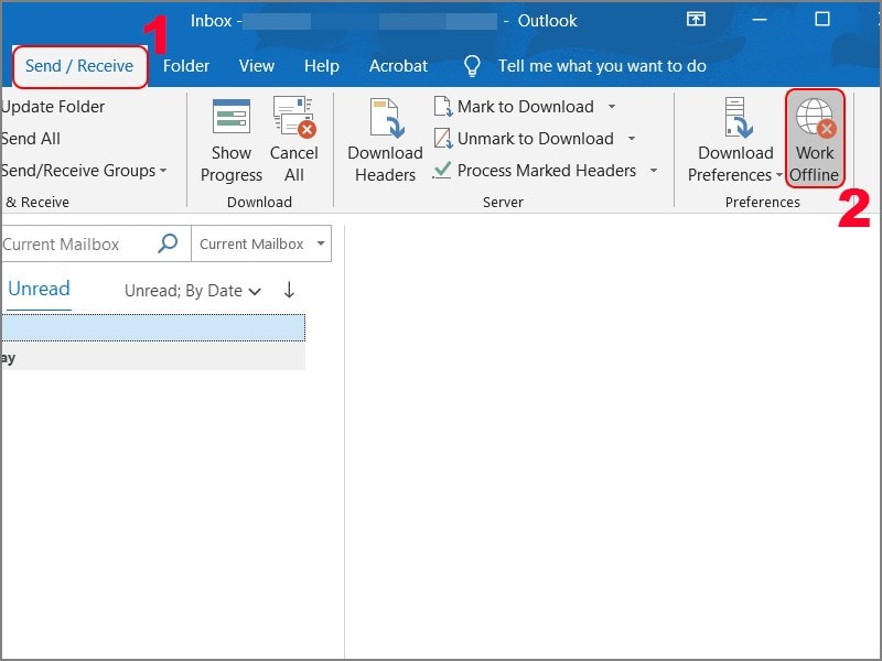 Cách khắc phục lỗi mail Outlook không nhận được mail