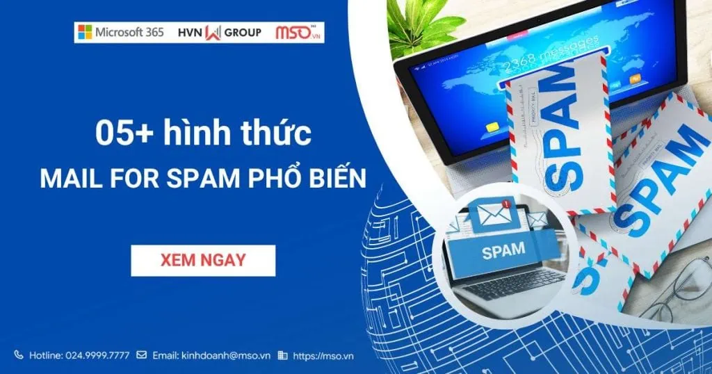 mail for spam phổ biến
