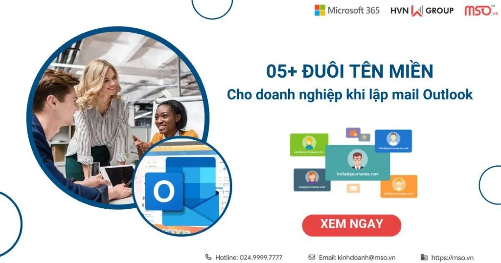 05 đuôi tên miền lập mail outlook