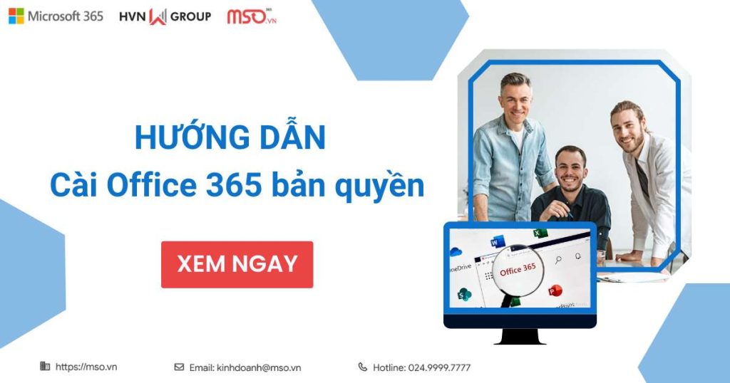 hướng dẫn cài office 365 bản quyền