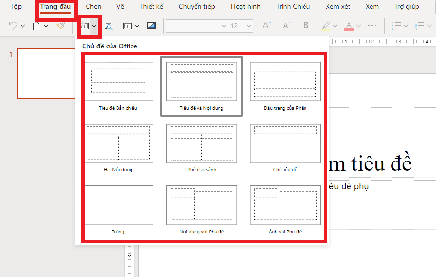 Thêm slide mới