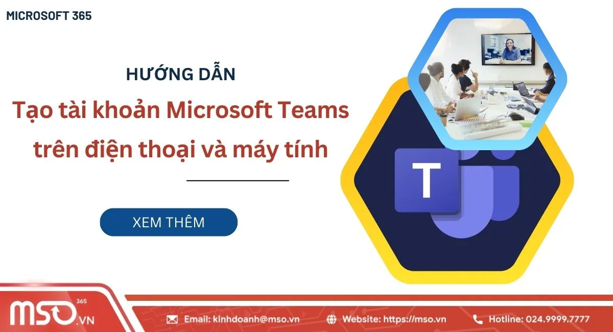 hướng dẫn tạo tài khoản microsoft teams