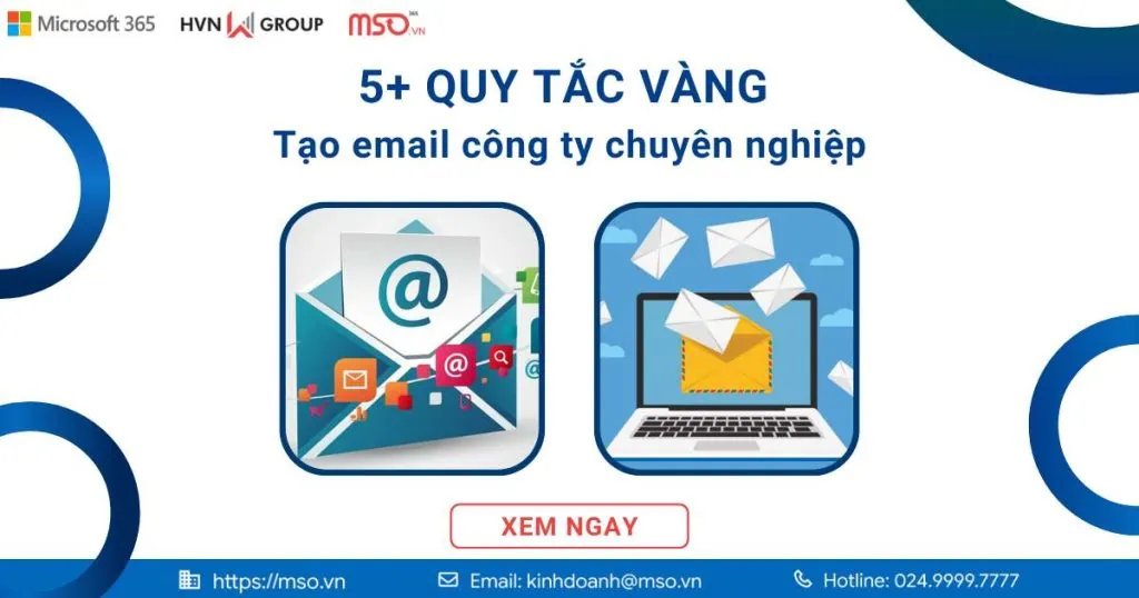 quy tắc tạo email công ty