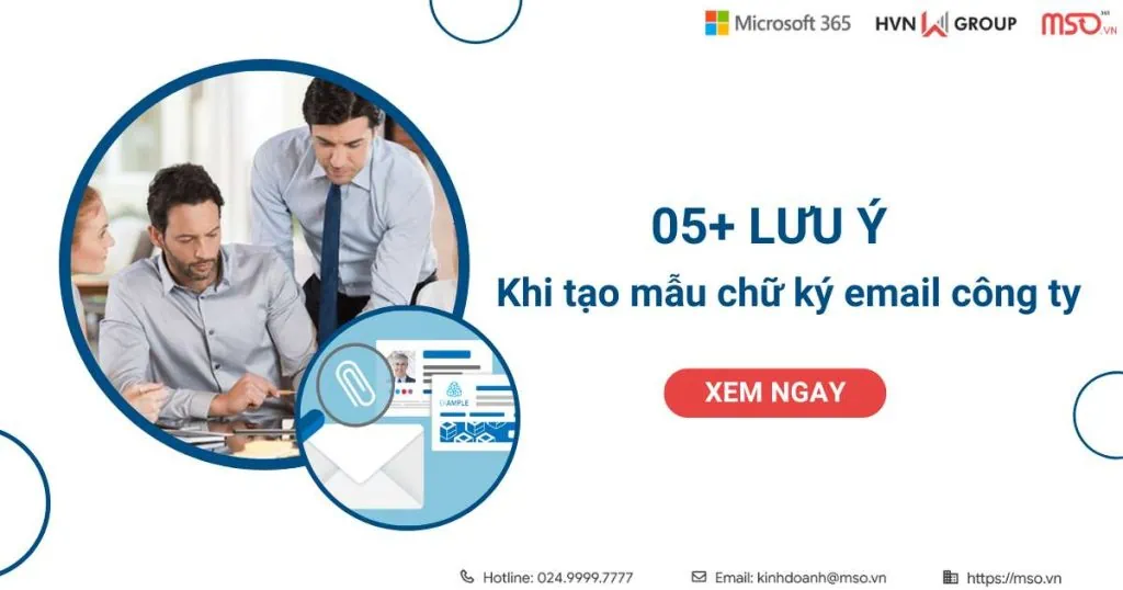 tạo mẫu chữ ký email công ty