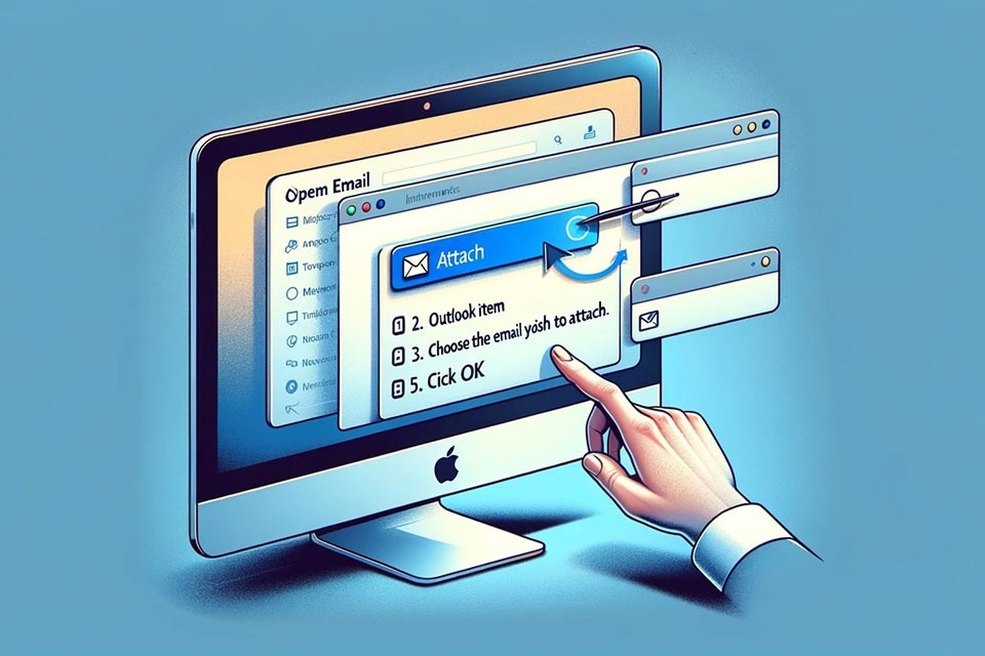Các trường hợp cần đính kèm email Outlook