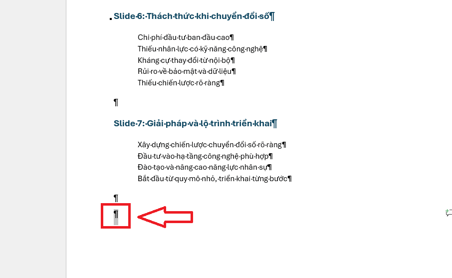 Xóa trang trong Word bị thừa ở cuối tệp tin