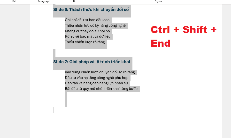 Xóa trang trong Word bằng phím tắt linh hoạt