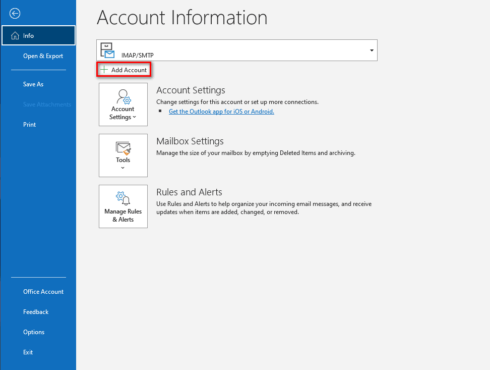 Cách cài mail công ty vào Outlook 365 trên thiết bị máy tính