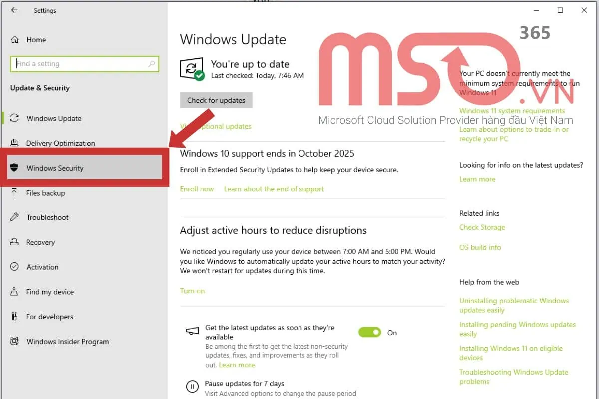 Cách tắt Windows Defender Win 10 tạm thời trong Cài đặt (Settings)
