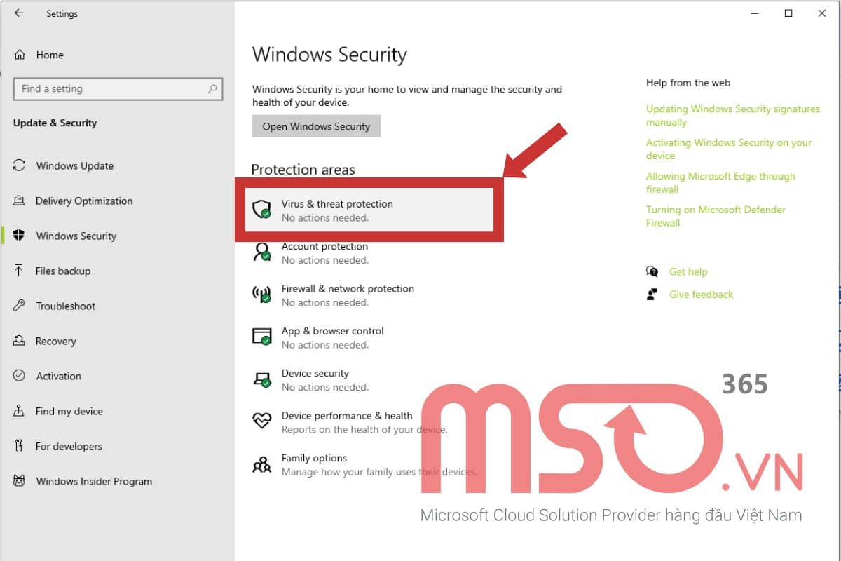 Cách tắt Windows Defender Win 10 tạm thời trong Cài đặt (Settings)