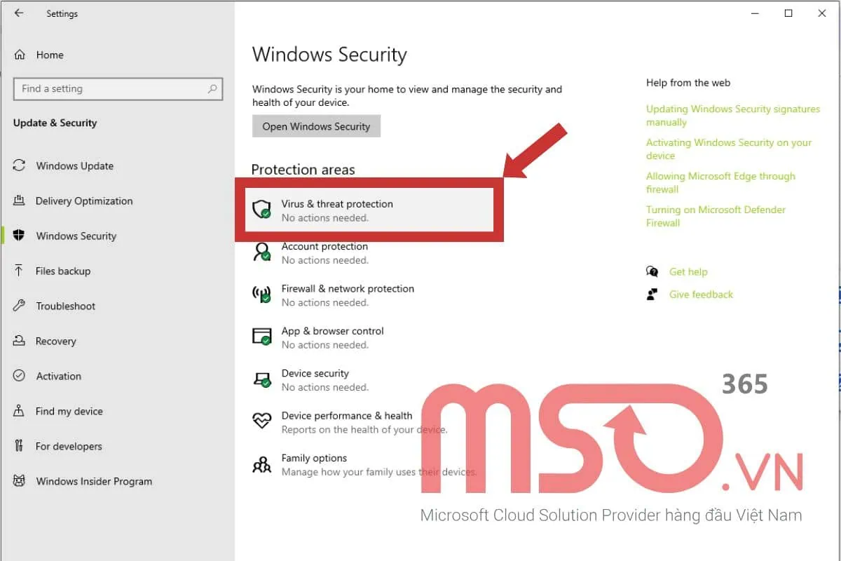 Cách tắt Windows Defender Win 10 tạm thời trong Cài đặt (Settings)