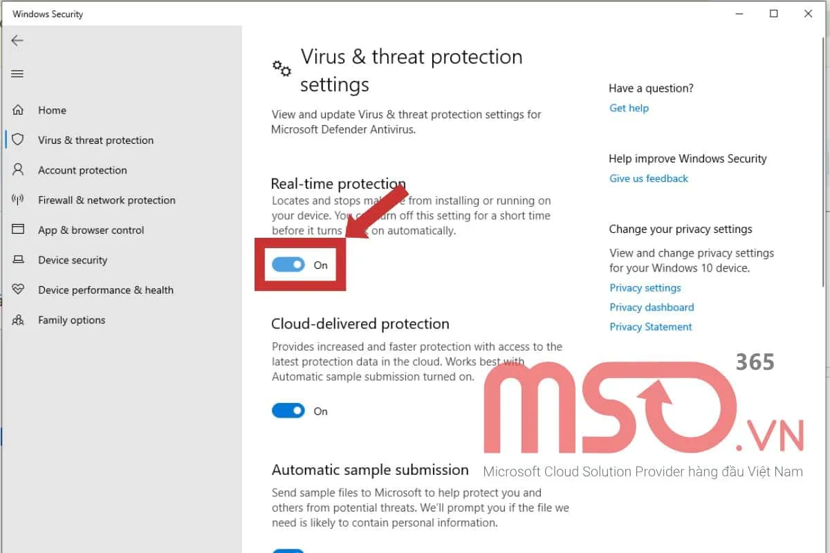 Cách tắt Windows Defender Win 10 tạm thời trong Cài đặt (Settings)