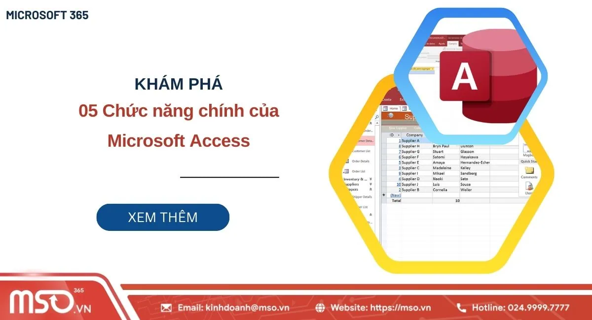 05 chức năng chính của access