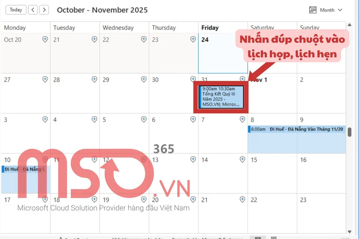 Cách tùy chỉnh và chia sẻ lịch đã tạo trong Outlook