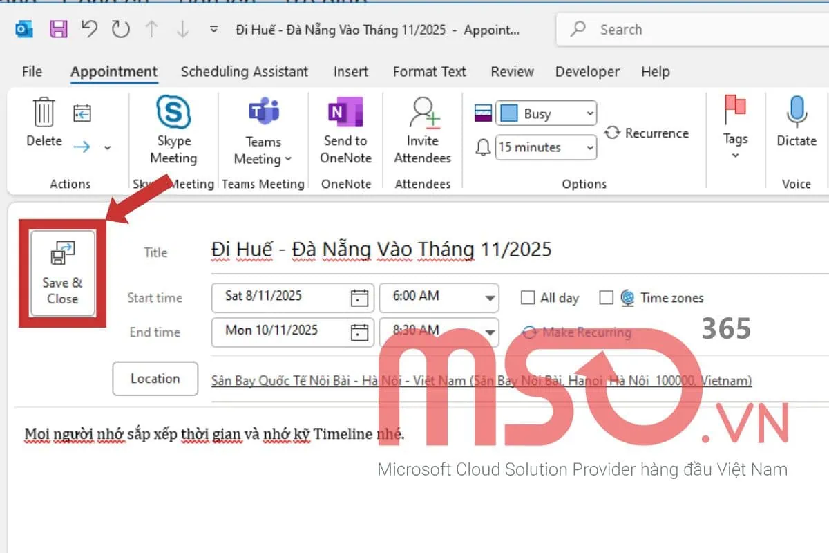 Hướng dẫn cách tạo calendar trong Outlook chi tiết, từ A - Z