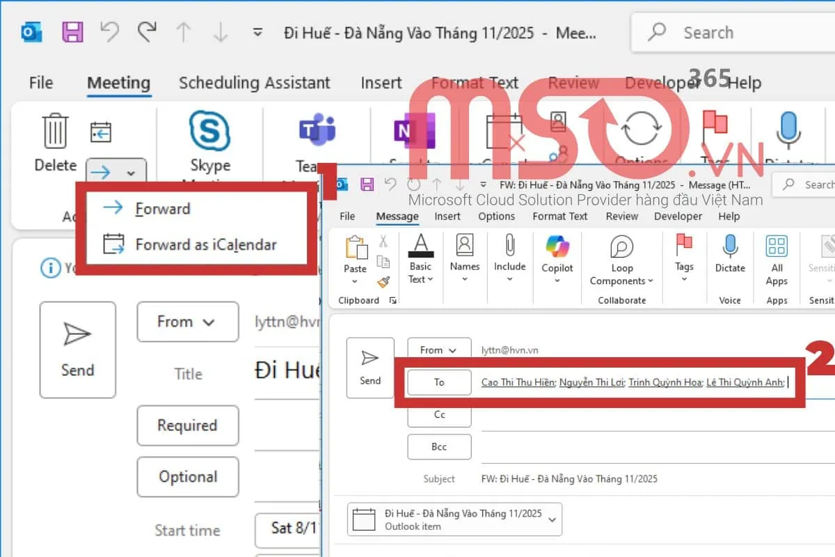 Hướng dẫn cách tạo calendar trong Outlook chi tiết, từ A - Z