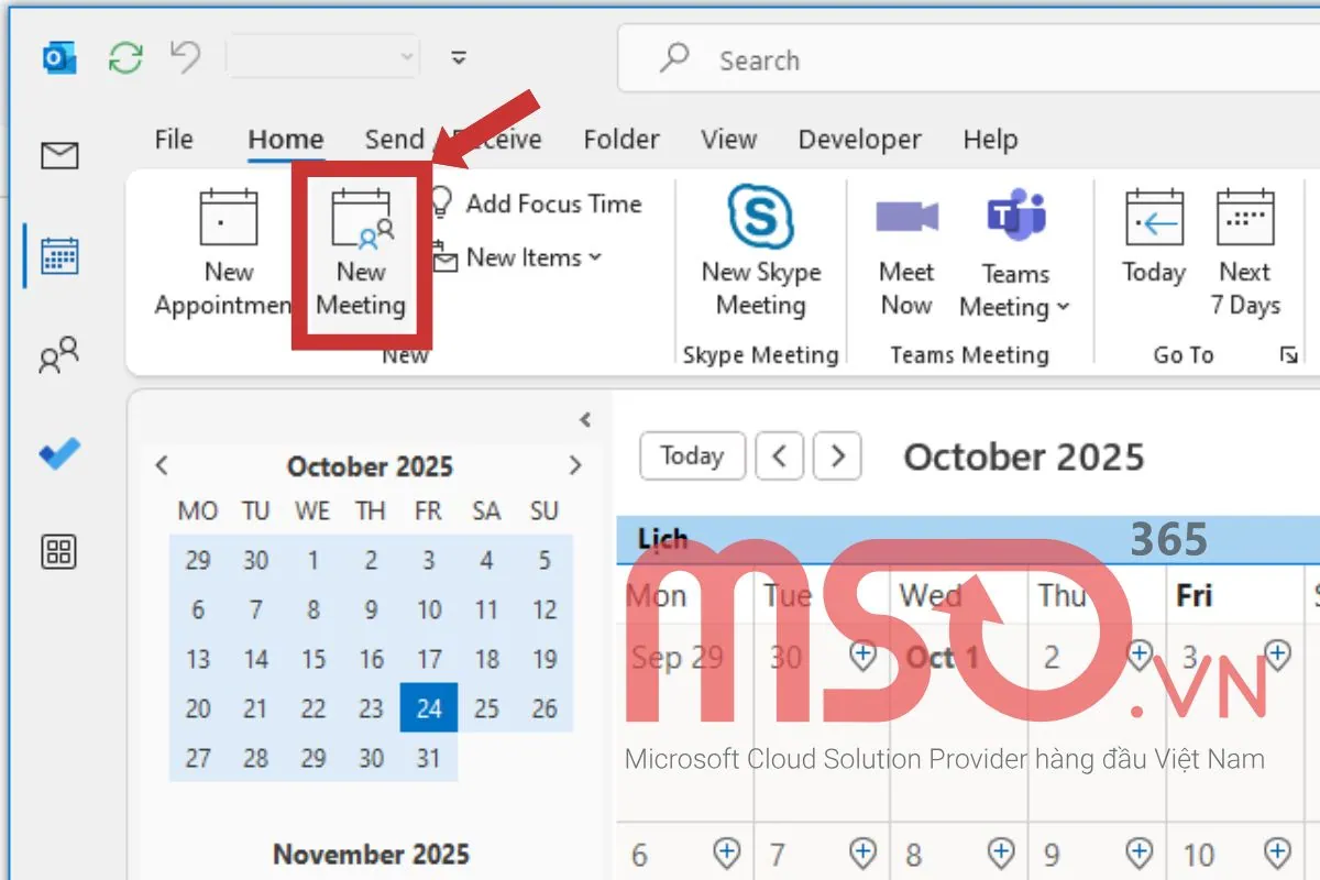 Hướng dẫn cách tạo calendar trong Outlook chi tiết, từ A - Z