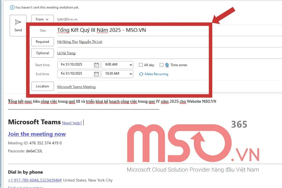 Hướng dẫn cách tạo calendar trong Outlook chi tiết, từ A - Z