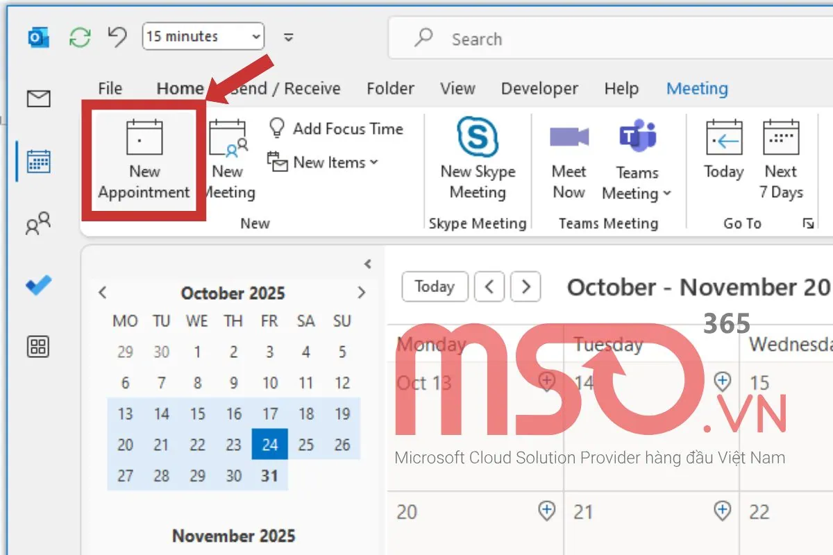 Hướng dẫn cách tạo calendar trong Outlook chi tiết, từ A - Z