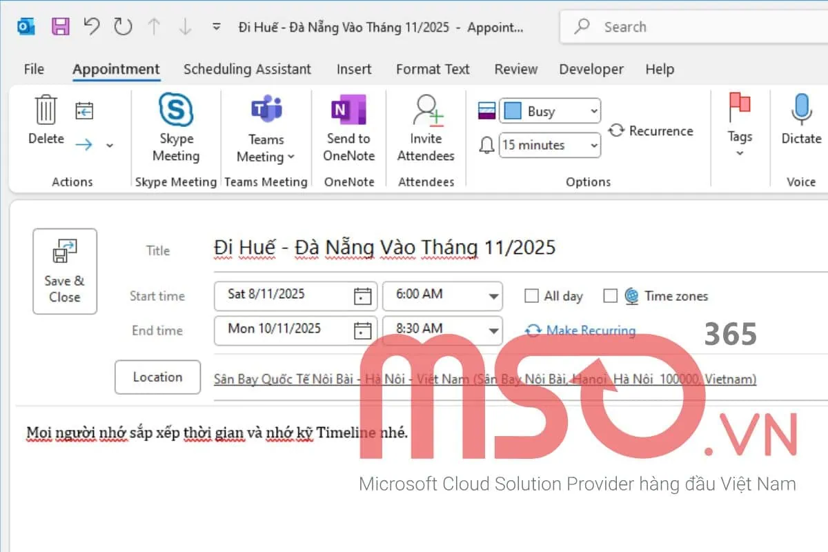 Hướng dẫn cách tạo calendar trong Outlook chi tiết, từ A - Z