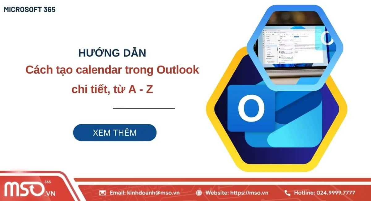 cách tạo calendar trong outlook