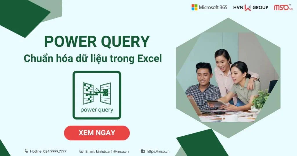 power query chuẩn hóa dữ liệu